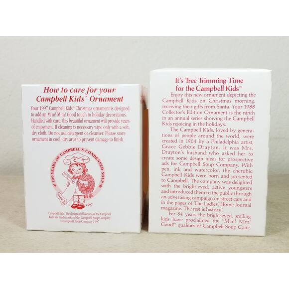 Campbell's Ornament 1997 Anniversary 3" Collector's Edition 1988 NIB x2 Vintage - Picture 6 of 11